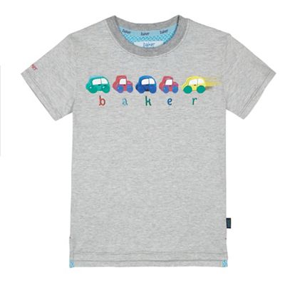 Boys' grey cars print t-shirt